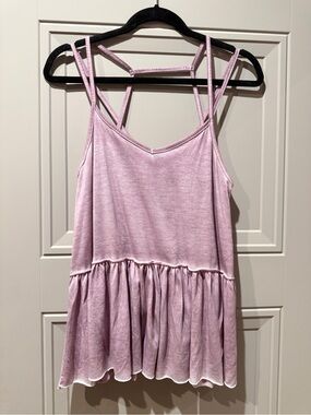 She + Sky Light Pink Double-Strap Camisole